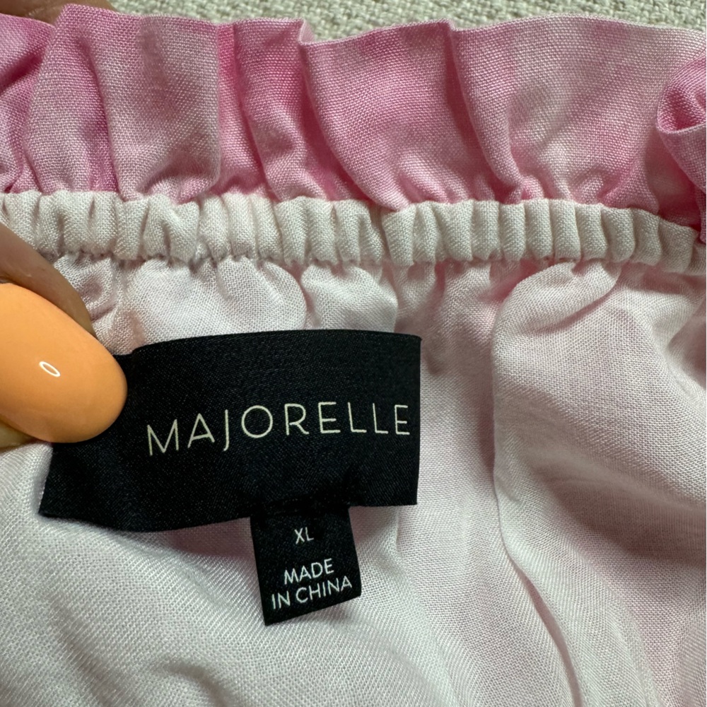 Majorelle Pink Baker Tie Dye Halter Ruffle‎ Tassels Mini Dress XL - Picture 6 of 8